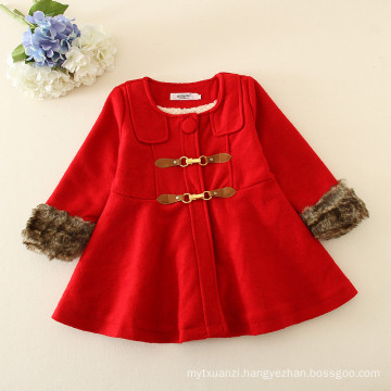 baby kids jackets new arrivals samples availble red woolen warm satin woolen jackets wholesale factory coats with neckerchief